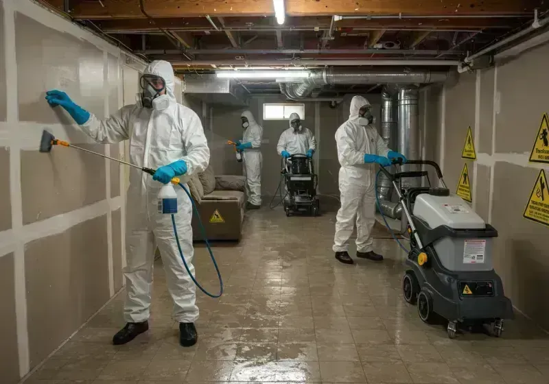 Basement Moisture Removal and Structural Drying process in Odessa, MO